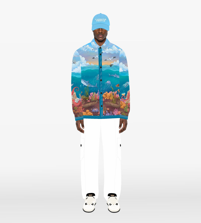 SILK SHIRT "OCEANOGRAPHIQUE”
